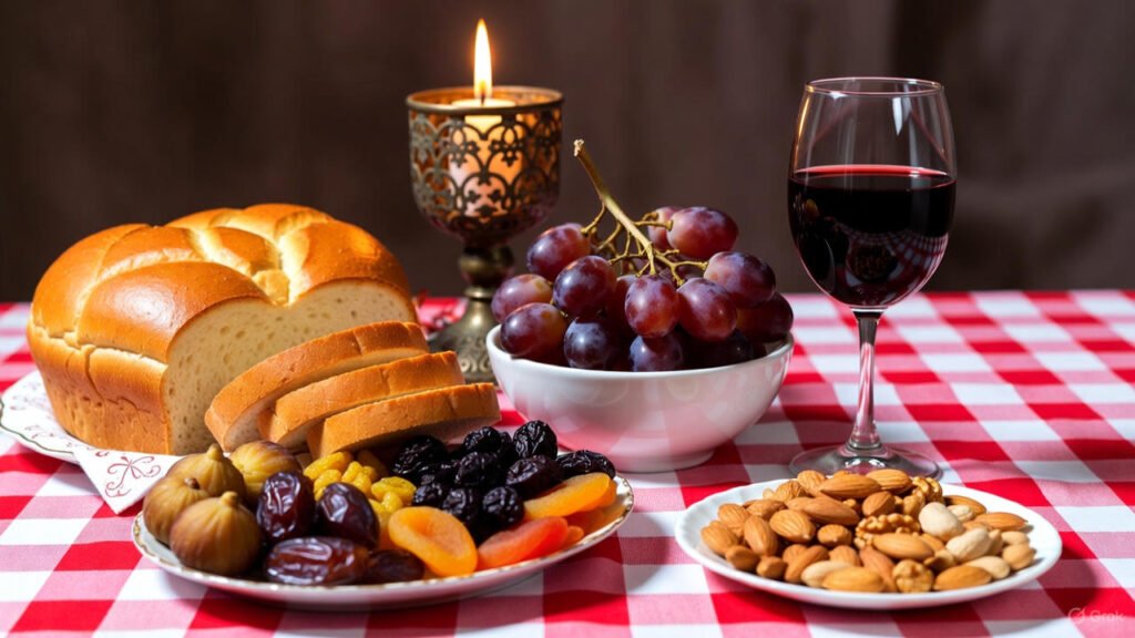 12 grapes arrangement on a festive plate